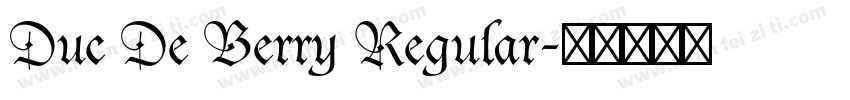 Duc De Berry Regular字体转换